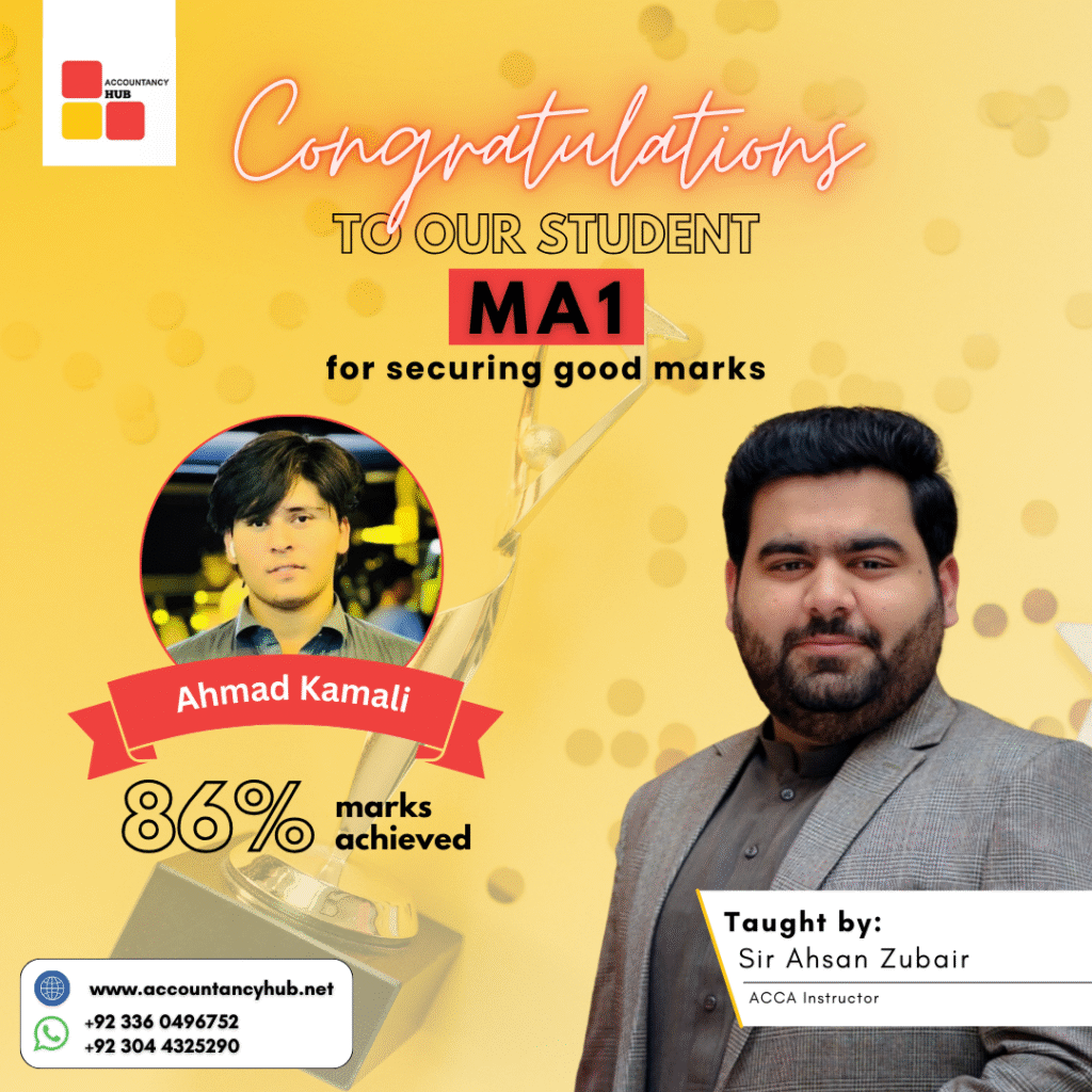 ACCA result - Ahmad Kamali MA1 86