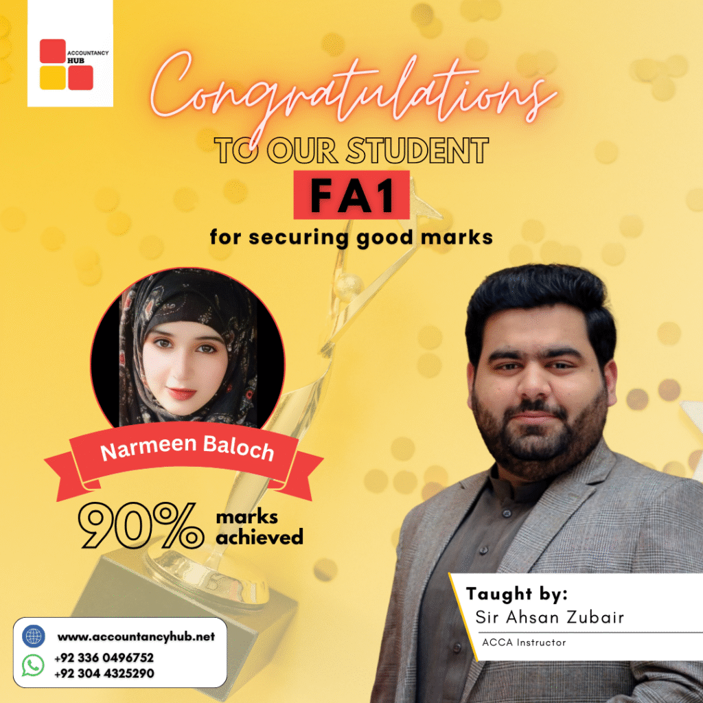 ACCA result - Narmeen 90 FA1